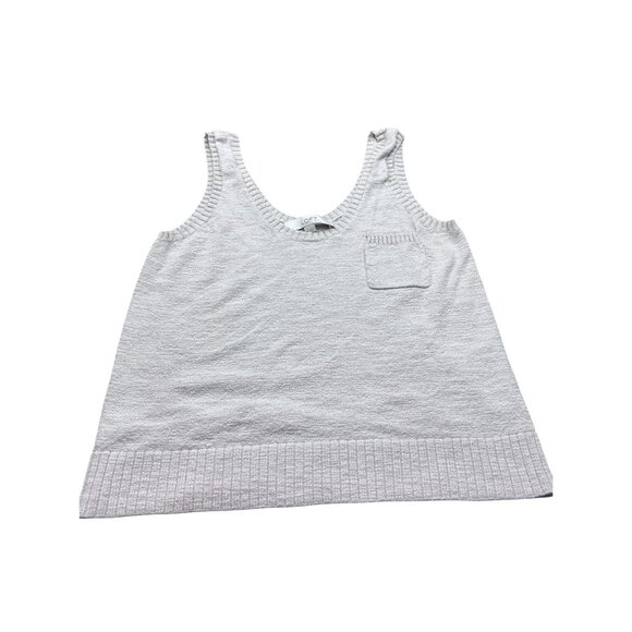 Loft Womens Beige Knit Tank Top With Pocket XS - Picture 6 of 10